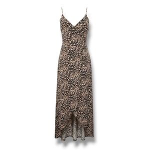 Crystal Doll Juniors Leopard Print Wrap Dress Size 3 – Ruffle Neckline NWOT